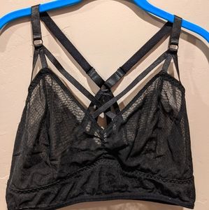 Torrid Size 1 Unlined Lace and Mesh Bralette